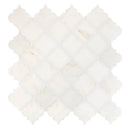 Calacatta Roma 12"x12" Honed Arabesque Marble Mosaic product shot tile view