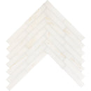 Calacatta Roma 12 7/8"x8 9/16" Honed Large Herringbone Marble Mosaic product shot tile view