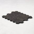 Black Night Honed 10 3/8"x12" Hexagon Marble Mosaic angle view