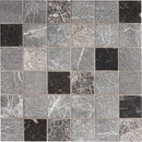 Black Night 12"x12" Textura 2"x2" Marble Mosaic wall view