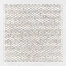 Penny Round Calacatta Gold Royal Honed 11 1/4"x11 3/4" Marble Mosaic top view