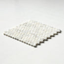 Penny Round Calacatta Gold Royal Honed 11 1/4"x11 3/4" Marble Mosaic angle view