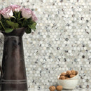 Penny Round Calacatta Viola Honed 11 1/4"x11 3/4" Marble Mosaic flower pot view
