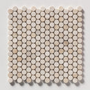 Penny Round Diana Royal Multi Finish 11 1/4"x11 3/4" Marble Mosaic profile view