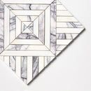 Pitoly Honed Ponte 14 5/16"x14 5/16" Marble Mosaic edge view