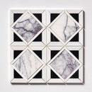 Pitoly Honed Kent 13 9/16"x13 9/16" Marble Mosaic wall view 