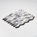 Pitoly Honed Rhomboid 12"x12" Marble Mosaic angle view