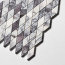 Pitoly Honed Rhomboid 12"x12" Marble Mosaic edge view
