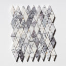 Pitoly Honed Rhomboid 12"x12" Marble Mosaic profile view