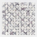 Pitoly Honed Pinwheel 12"x12" Marble Mosaic wall view