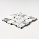 Pitoly Honed Pinwheel 12"x12" Marble Mosaic profile view