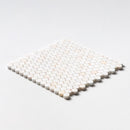 Confetti Honed Hexagon Penny Round Marble Mosaic