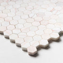 Confetti Honed Hexagon Penny Round Marble Mosaic