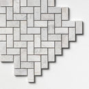 Avalanche Honed Herringbone 1x2 Marble Mosaic