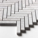 Avalanche Honed Herringbone 5/8x3 Marble Mosaic