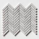 Avalanche Honed Herringbone 5/8x3 Marble Mosaic
