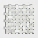 Calacatta Gold 12"x12" Polished Bardiglo Marble Mosaic Tile product shot tile view