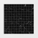 Black Honed 12"x12" Marble 1"x1" Mosaic product shot tile view
