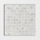 White Carrara 12"x12" Honed 1x1 Marble Mosaic profile view