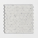 White Carrara 12"x12" Honed 5/8x5/8 Marble Mosaic profile view