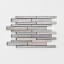 Alpha Light Honed 9"x12" Staggered Joint Marble Mosaic Product shot tile view