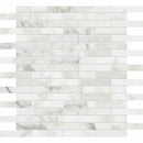Calacatta Gold 12"x12" Honed Marble 5/8"x3" Mosaic Tile product shot tile view