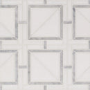 Keefer Mix White 11 11/16"x11 11/16" Carrara Multi Finish Magra Lattice Marble Mosaic Product shoot mosaic view