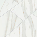 MSI Pietra Calacatta12x24 marble look glazed porcelain floor wall tile NCAL1224 product shot angle view