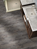 MSI Wood Collection country river mist glazed porcelain floor wall tile room shot bathroom floor