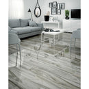 MSI Wood Collection dellano moss grey 8x48 polished porcelain floor wall tile NDELMOSGRE8X48P room shot living room