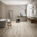 MSI Wood Collection havenwood dove 8x36 glazed porcelain floor wall tile NHAVDOV8X36 room shot
