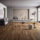 MSI Wood Collection havenwood saddle 8x36 glazed porcelain floor wall tile NHAVSAD8X36 room shot contemporary living room
