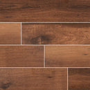 MSI Wood Collection palmetto chestnut 6x36 porcelain floor wall tile product shot multiple planks NPALCHE6X36 top view