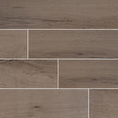 MSI Wood Collection palmetto fog 6x36 porcelain floor wall tile product shot multiple planks NPALFOG6X36 top view