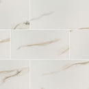 MSI aria bianco 12x24 polished porcelain floor wall tile NARIBIA1224P product shot multiple tiles top view