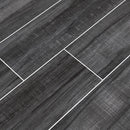 MSI wood collection belmond obsidian 8x40 matte glazed ceramic floor wall tile NBELOBS8X40 product shot multiple tiles angle view