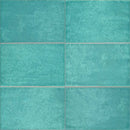 Maiolica Acquamarina 4″x12″ Polished Wall Tile–Liberty US LUSIRG754990 product shot wall closeup view