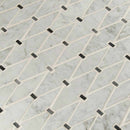 Marbella diamond 12X12 polished marble mesh mounted mosaic tile SMOT-MARDIA-POL10MM product shot multiple tiles angle view