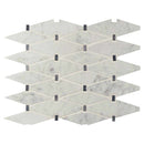 Marbella diamond 12X12 polished marble mesh mounted mosaic tile SMOT-MARDIA-POL10MM product shot multiple tiles close up view