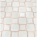 Marbella lynx 12X12 polished marble mesh mounted mosaic tile SMOT-MARBLYNX-POL10MM product shot multiple tiles angle view