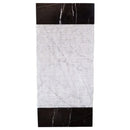 marble pedestal sink toros black carrara white NTRVS28 L16 W16 H36 side view