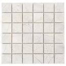 Palia White Dolomite Mosaic Tile 2"x 2" on 12" x 12" Mesh - Polished