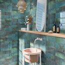 Marza aqua 4x12 glossy ceramic subway wall tile NMARAQU4X12G product shot bathroom view