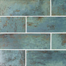 Marza aqua 4x12 glossy ceramic subway wall tile NMARAQU4X12G product shot top wall view