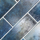 Marza cobalt 4x12 glossy ceramic subway wall tile NMARCOB4X12G product shot angle view