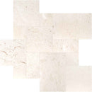 Mayra white tumbled limestone pavers kit 10kits160 sq ft pallet LPAVLMAYWHI10KITS product shot angular view