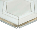 Medici gold pattern 10.83x12.44 stone metal blend mesh mounted mosaic tile SMOT-SMTL-MEDGOL8MM product shot profile view