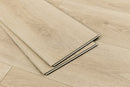 SPC Vinyl Rigid Core 7" Width 60" RL, 6mm Thick, 1.5mm IXPE Mesa Tan Invicta Floors - Mazzia Collection Product shoot tile edge view