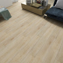 SPC Vinyl Rigid Core 7" Width 60" RL, 6mm Thick, 1.5mm IXPE Mesa Tan Invicta Floors - Mazzia Collection Product shoot Profile view