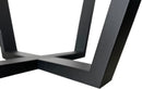 Simple Metal Table Base/Legs Matte Black (H)28" (D)39" (W)39" closeup view